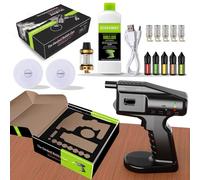 QJJML Cocktail Smoker Kit avec Liquide à Bulles & Huile Essentielle&2 Light, Handheld Smoked Bubble Gun, Smoke Infuser Molecular Cuisine Bubble Machine