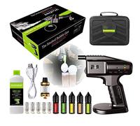 QJJML Kit De Fumeur De Cocktail avec Liquide À Bulles Et Huile Essentielle, Pistolet À Bulles Fumé Portatif, Infuseur De Fumée Machine À Bulles De Cuisine Moléculaire