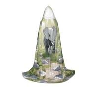 QJKFDHG Cape à capuche, longue cape transformable avec nuages tranquilles | Une seule couche sur n'importe quelle tenue pour créer des looks de magicien, de vampire, de princesse ou médiéval ; nœud