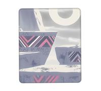 QJKFDHG Tapis de souris avec repose-poignet - Motif ruines anciennes - Lumière néon - Tapis de bureau unique pour jeu et bureau pour plus de confort et de style