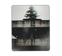 QJKFDHG Tapis de souris avec repose-poignet Motif Trees inhabit gratte-ciel - Tapis de souris unique pour jeu et bureau pour plus de confort et de style