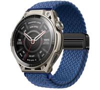 QJONSIU Bracelet Compatible avec Amazfit Balance Ultra, Respirant Nylon Remplacement Strap avec Boucle Magnétique-Bleu