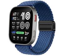 QJONSIU Bracelet Compatible avec Amazfit Bip Max, Respirant Nylon Remplacement Strap avec Boucle Magnétique-Bleu