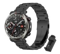 QJONSIU Bracelet Compatible avec Blackview W50 Pro, Acier Inoxydable Métal Remplacement Strap, Réglable-Black