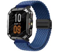 QJONSIU Bracelet Compatible avec Blackview W70 Pro, Respirant Nylon Remplacement Strap avec Boucle Magnétique-Bleu