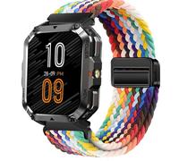QJONSIU Bracelet Compatible avec Blackview W70 Pro, Respirant Nylon Remplacement Strap avec Boucle Magnétique-Colourful