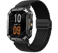 QJONSIU Bracelet Compatible avec Blackview W70 Pro, Respirant Nylon Remplacement Strap avec Boucle Magnétique-Noir