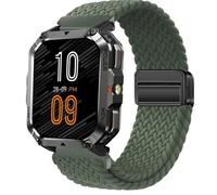 QJONSIU Bracelet Compatible avec Blackview W70 Pro, Respirant Nylon Remplacement Strap avec Boucle Magnétique-Vert