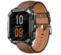 QJONSIU Bracelet Compatible avec Blackview W70 Pro, Respirant Souple Remplacement Strap en Cuir, Réglable-Brun