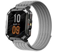 QJONSIU Bracelet Compatible avec Blackview W70 Pro, Sport Respirant Nylon Remplacement Strap Léger Réglable-Gris