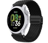 QJONSIU Bracelet Compatible avec Coros Pace 4, Respirant Nylon Remplacement Strap avec Boucle Magnétique-Noir