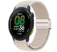QJONSIU Bracelet Compatible avec Coros PACE Pro, Respirant Nylon Remplacement Strap avec Boucle Magnétique-white