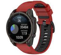 QJONSIU Bracelet Compatible avec Garmin Descent G2, Respirant Bicolore Bracelet en Silicone Souple-Rouge