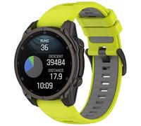 QJONSIU Bracelet Compatible avec Garmin Descent G2, Respirant Bicolore Bracelet en Silicone Souple-Vert sarcelle