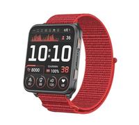 QJONSIU Bracelet Compatible avec Garmin Venu X1, Respirant Bande en Nylon Robuste Sportive Strap Band-Rouge