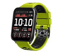 QJONSIU Bracelet Compatible avec Garmin Venu X1, Respirant Bicolore Bracelet en Silicone Souple-Vert/Noir