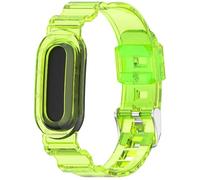 QJONSIU Bracelet Compatible avec Google Fitbit Air, Respirant Souple TPU Transparent Strap-Jaune