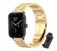 QJONSIU Bracelet Compatible avec Hama Smartwatch 6010, Acier Inoxydable Métal Remplacement Strap, Réglable-Gold
