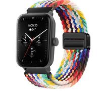 QJONSIU Bracelet Compatible avec Hama Smartwatch 6010, Respirant Nylon Remplacement Strap avec Boucle Magnétique-Colourful