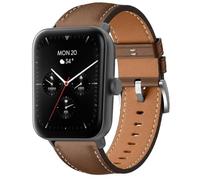 QJONSIU Bracelet Compatible avec Hama Smartwatch 6010, Respirant Souple Remplacement Strap en Cuir, Réglable-Brun
