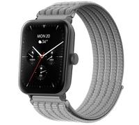 QJONSIU Bracelet Compatible avec Hama Smartwatch 6010, Sport Respirant Nylon Remplacement Strap Léger Réglable-Gris