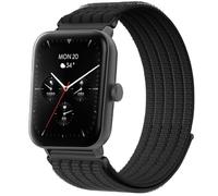 QJONSIU Bracelet Compatible avec Hama Smartwatch 6010, Sport Respirant Nylon Remplacement Strap Léger Réglable-Noir