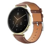 QJONSIU Bracelet Compatible avec Hama Smartwatch 7000, Respirant Souple Remplacement Strap en Cuir, Réglable-Brun