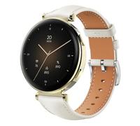 QJONSIU Bracelet Compatible avec Hama Smartwatch 7000, Respirant Souple Remplacement Strap en Cuir, Réglable-Blanc