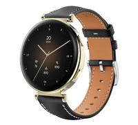 QJONSIU Bracelet Compatible avec Hama Smartwatch 7000, Respirant Souple Remplacement Strap en Cuir, Réglable-Noir