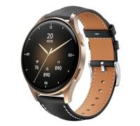 QJONSIU Bracelet Compatible avec Hama Smartwatch 8900 1,32, Respirant Souple Remplacement Strap en Cuir, Réglable-Noir