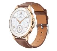 QJONSIU Bracelet Compatible avec Honor Choice Watch 2e, Respirant Souple Remplacement Strap en Cuir, Réglable-Brun