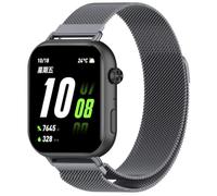 QJONSIU Bracelet Compatible avec Honor Choice Watch 2i, Magnétique Acier Inoxydable Respirant Strap, Milanais Maille, Réglable-Black