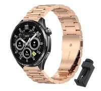 QJONSIU Bracelet Compatible avec Honor Watch 6, Acier Inoxydable Métal Remplacement Strap, Réglable-RG