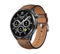 QJONSIU Bracelet Compatible avec Honor Watch 6, Respirant Bracelet en Cuir Véritable, Souple Strap de Remplacement-Brun