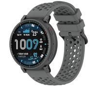 QJONSIU Bracelet Compatible avec Huawei GT Runner 2, Respirant Bracelet en Silicone Souple, Respectueux de la Peau-Gris