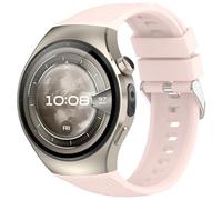 QJONSIU Bracelet Compatible avec Huawei Watch 5 42 mm, Respirant Bracelet en Silicone Souple, Respectueux de la Peau-Rose