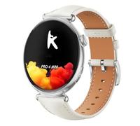 QJONSIU Bracelet Compatible avec Knauermann Pro 4 Mini 41mm, Respirant Souple Remplacement Strap en Cuir, Réglable-Blanc