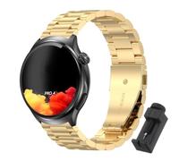 QJONSIU Bracelet Compatible avec Knauermann Pro 4 RUND, Acier Inoxydable Métal Remplacement Strap, Réglable-Gold