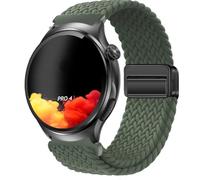 QJONSIU Bracelet Compatible avec Knauermann Pro 4 RUND, Respirant Nylon Remplacement Strap avec Boucle Magnétique-Vert