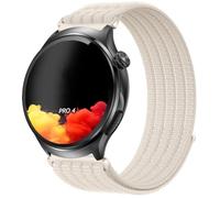 QJONSIU Bracelet Compatible avec Knauermann Pro 4 RUND, Sport Respirant Nylon Remplacement Strap Léger Réglable-white