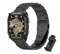 QJONSIU Bracelet Compatible avec KOSPET TANK M4 SE, Acier Inoxydable Métal Remplacement Strap, Réglable-Black