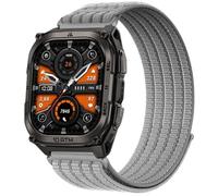 QJONSIU Bracelet Compatible avec KOSPET Tank M4, Sport Respirant Nylon Remplacement Strap Léger Réglable-Gris
