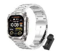 QJONSIU Bracelet Compatible avec KOSPET Tank M4C, Acier Inoxydable Métal Remplacement Strap, Réglable-Silver