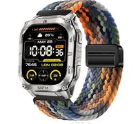 QJONSIU Bracelet Compatible avec Kospet Tank M4C, Respirant Nylon Remplacement Strap avec Boucle Magnétique-Noir