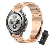 QJONSIU Bracelet Compatible avec Mibro Watch GS Explorer S, Acier Inoxydable Métal Remplacement Strap, Réglable-RG
