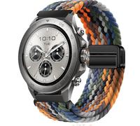 QJONSIU Bracelet Compatible avec Mibro Watch GS Explorer S, Respirant Nylon Remplacement Strap avec Boucle Magnétique-Noir