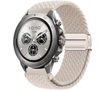 QJONSIU Bracelet Compatible avec Mibro Watch GS Explorer S, Respirant Nylon Remplacement Strap avec Boucle Magnétique-white