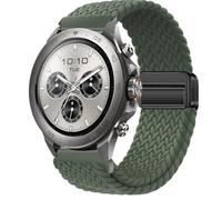 QJONSIU Bracelet Compatible avec Mibro Watch GS Explorer S, Respirant Nylon Remplacement Strap avec Boucle Magnétique-Vert