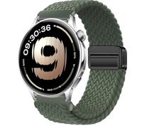QJONSIU Bracelet Compatible avec OnePlus Watch Lite, Respirant Nylon Remplacement Strap avec Boucle Magnétique-Vert