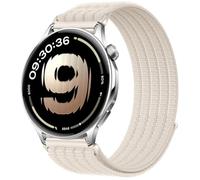 QJONSIU Bracelet Compatible avec OnePlus Watch Lite, Sport Respirant Nylon Remplacement Strap Léger Réglable-white